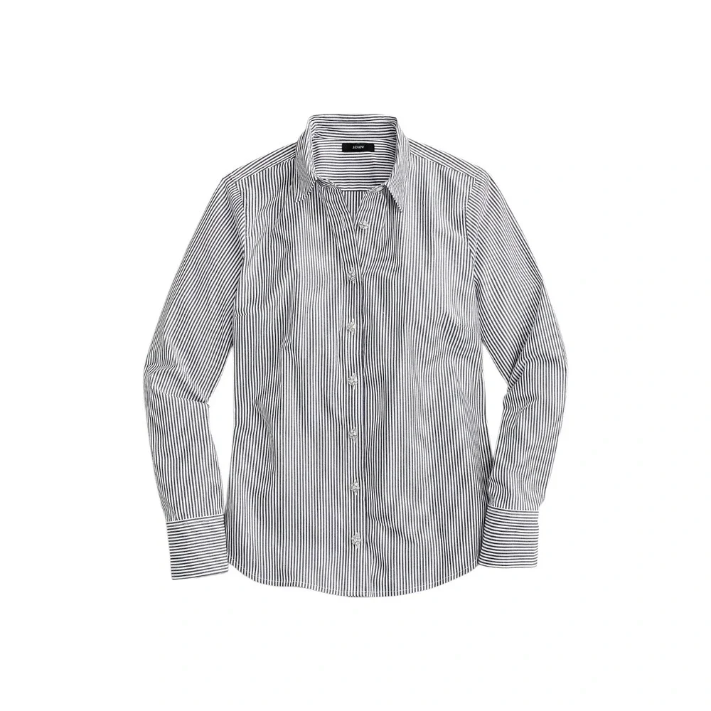 J. Crew Striped Resort Maximalist Preppy Old Money Cotton Button Shirt sz‎ L
